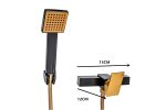 Baterie dus montare perete negru auriu TRENDY S, 6114, trendysanitary.ro