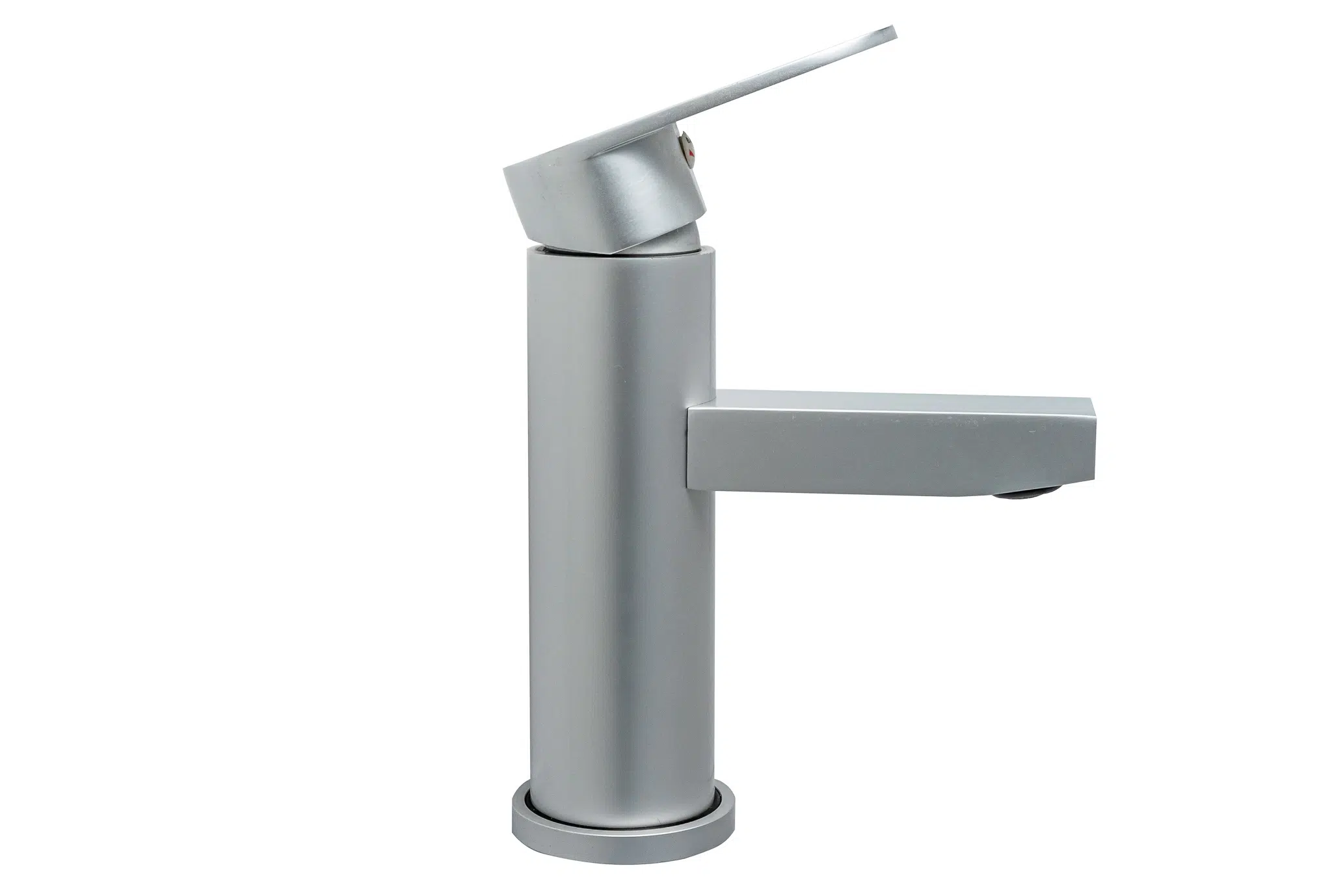 Baterie lavoar pipa fixa gri Mat aluminiu TRENDY S, 4884, trendysanitary.ro