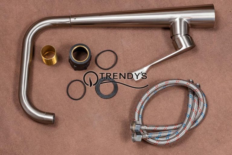 Baterie bucatarie, TRENDY S,  lebada pipa inalta mobila  inox satinat, 2221, trendysanitary.ro