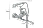 Baterie cada pipa lunga mobila montare perete, 3307, trendysanitary.ro
