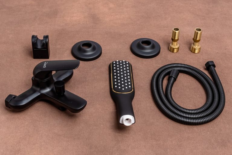 Baterie cada, Baterie cada prindere perete negru Mat TRENDY S, trendysanitary.ro