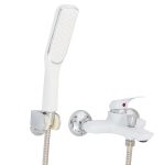 Baterie cada prindere perete pipa fixa  alb Mat TRENDY S, 406, trendysanitary.ro