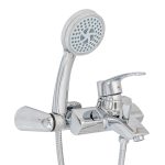 Baterie cada prindere perete design rectangular crom lucios  TRENDY S, 7788, trendysanitary.ro