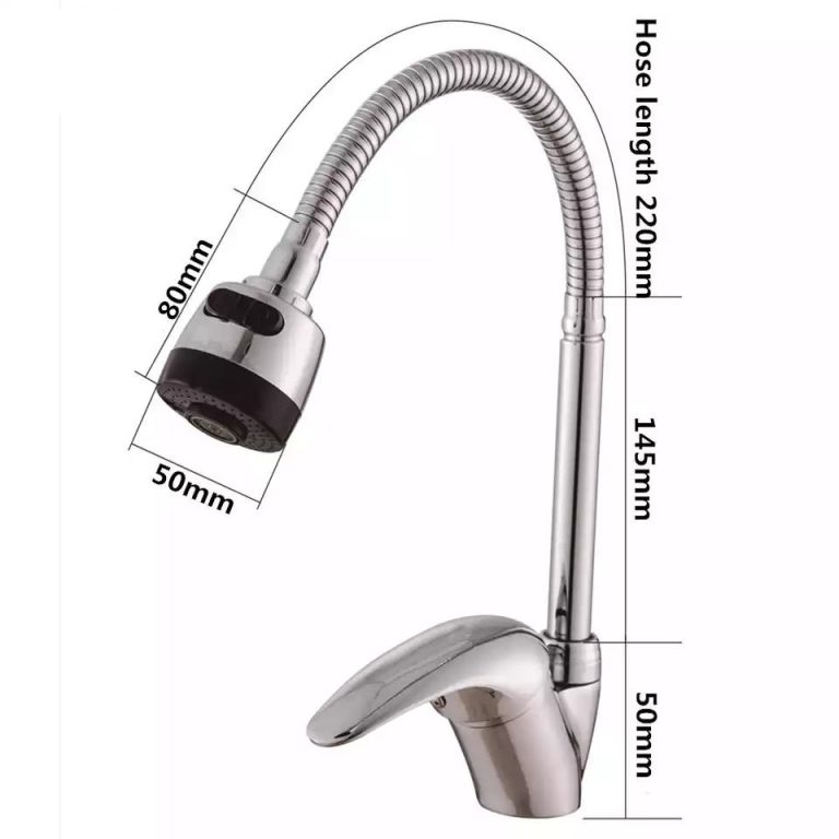 Baterie bucătărie cu pipă flexibilă, perlator 2 funcții, crom lucios – TRENDY’S, 7850, trendysanitary.ro
