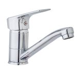 Baterie bucatarie , design slim , pipa medie mobila , crom lucios TRENDY S, 5037, trendysanitary.ro