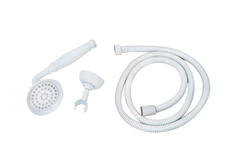 Set dus , alb Mat , cu  para furtun si suport dus TRENDY  S, 4794, trendysanitary.ro