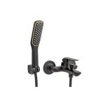 Set baterie cada si lavoar baie, negru Mat TRENDY S, 2796, trendysanitary.ro