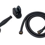 Set dus , para,furtun si suport pentru dus , negru Mat    TRENDY S, 1237, trendysanitary.ro