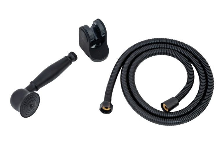 Set dus , para,furtun si suport pentru dus , negru Mat    TRENDY S, 3161, trendysanitary.ro