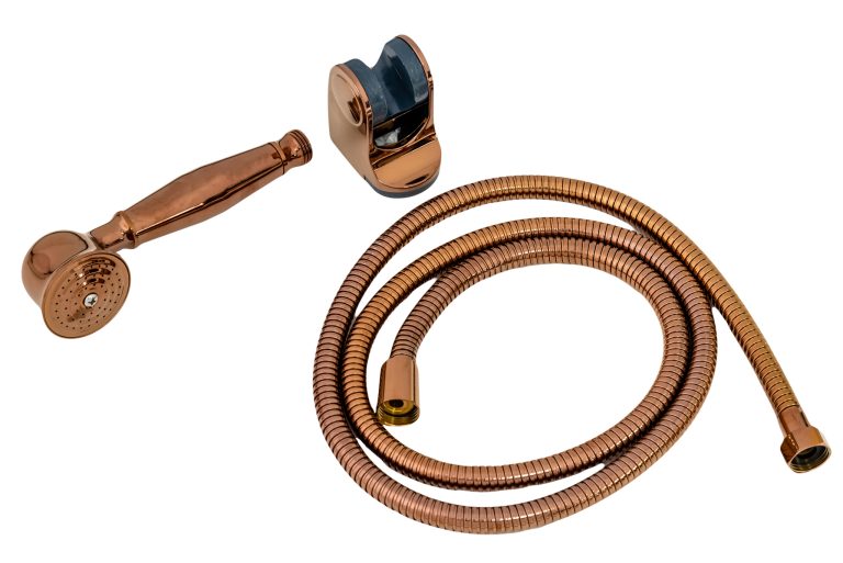 Set dus , para,furtun si suport pentru dus , rose-gold  TRENDY S, 9756, trendysanitary.ro