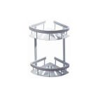 Etajera baie , montare pe colt , alb  Mat  dubla , cu suport prosop TRENDY S, 8066, trendysanitary.ro