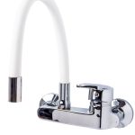 Baterie bucătărie TRENDY’S,  montare pe perete, pipă flexibilă, 248, trendysanitary.ro