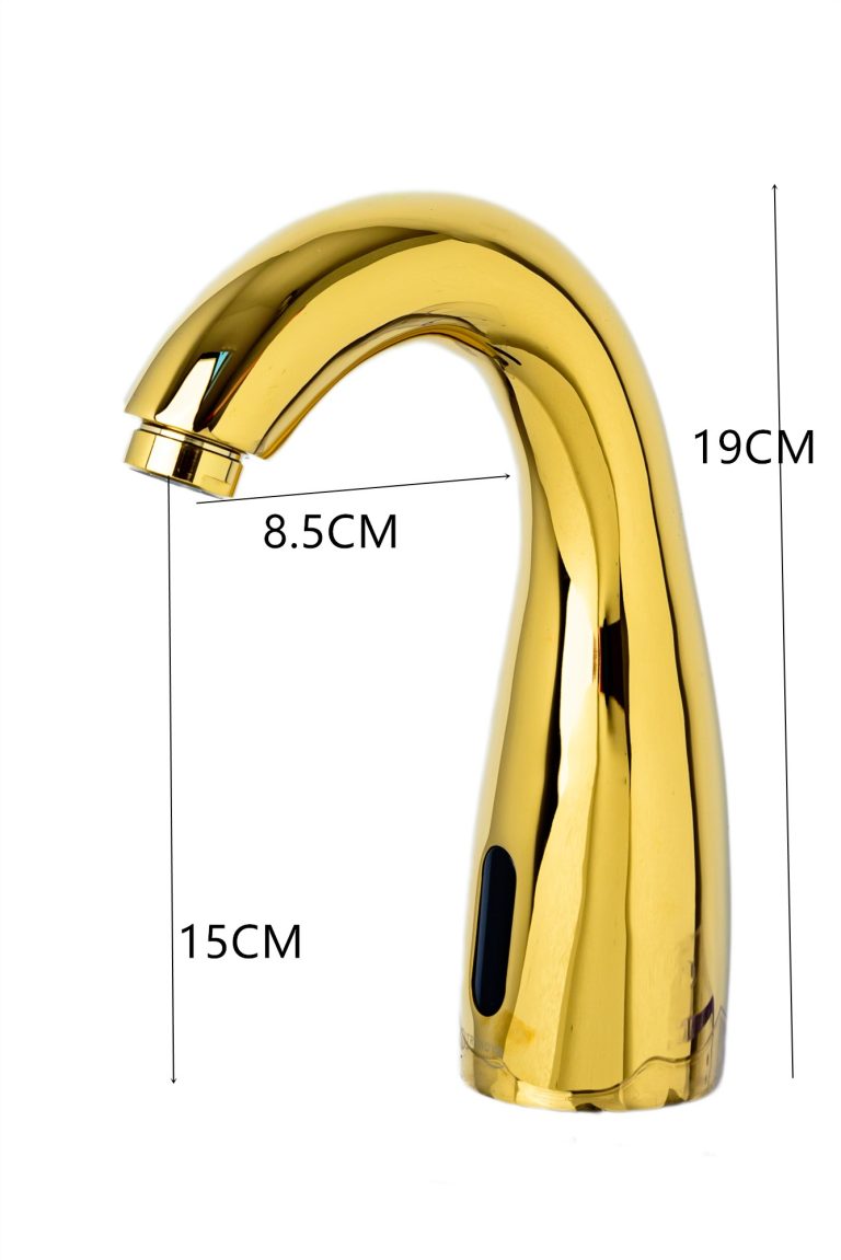 Baterie lavoar TRENDY S , cu senzor ,montare chiuveta baie, gold, 6254, trendysanitary.ro