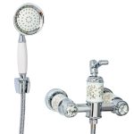 Baterie cabina dus, TRENDY S, white- crom, 7934, trendysanitary.ro