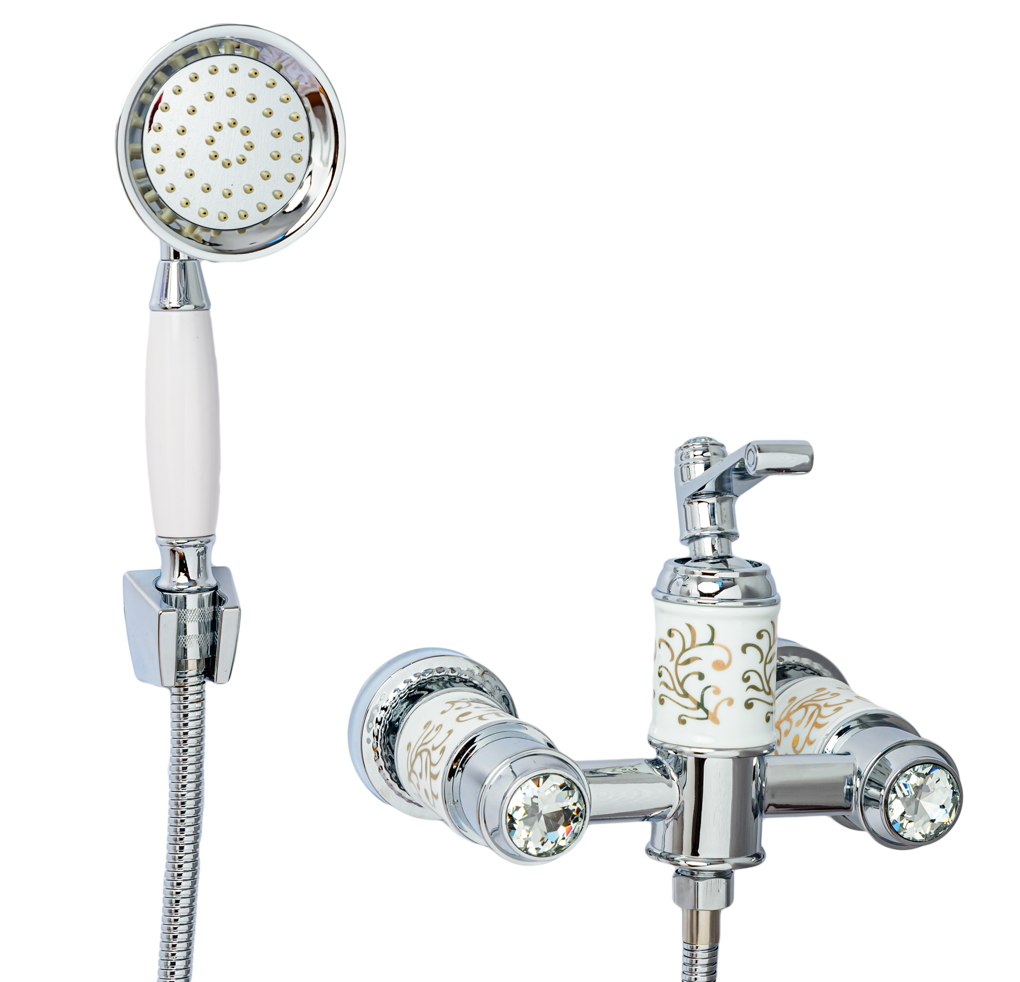 Baterie cabina dus, TRENDY S, white- crom, 3497, trendysanitary.ro