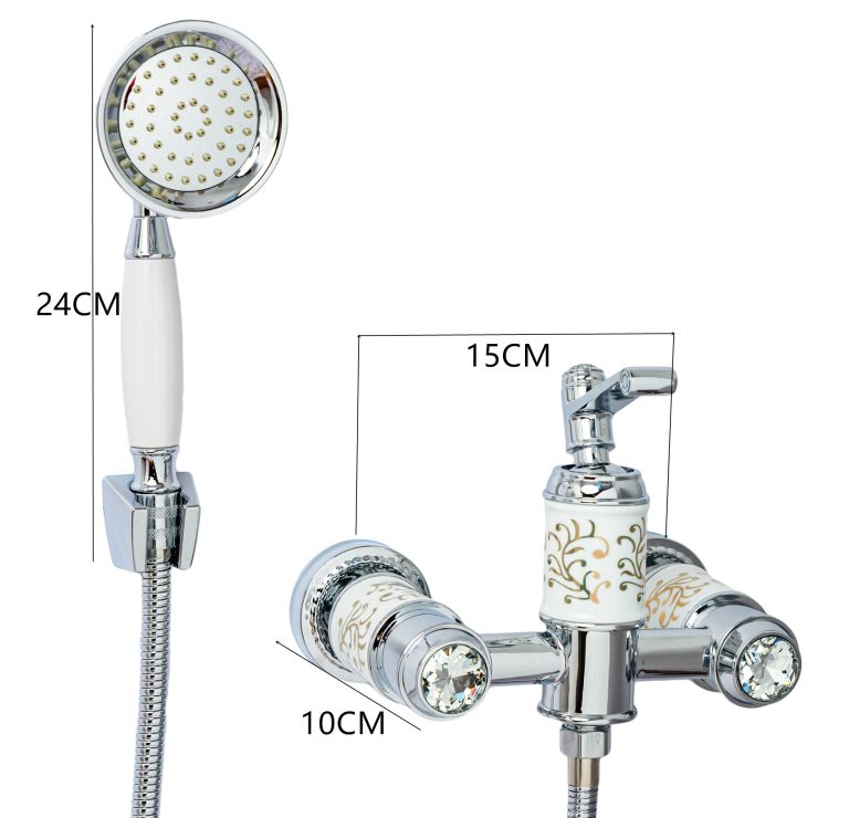 Baterie cabina dus, TRENDY S, white- crom, 8456, trendysanitary.ro