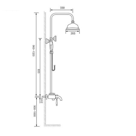 Coloane dus, Coloana de dus,TRENDY S, cu trei functii, trendysanitary.ro