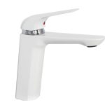 Baterie lavoar,TRENDY S, montare chiuveta baie, alb Mat, 8414, trendysanitary.ro