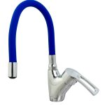 Baterie bucatarie , tip lebada , pipa flexibila albastra  , TRENDY S, 4779, trendysanitary.ro