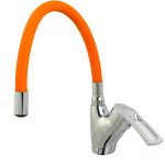 Baterie bucatarie , tip lebada , pipa flexibila portocalie , TRENDY S, 4196, trendysanitary.ro