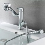 Baterie lavoar, TRENDY’S, pipa mobila , para de dus extractabila, 7965, trendysanitary.ro