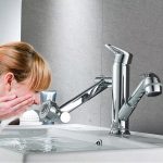 Baterie lavoar, TRENDY’S, pipa mobila , para de dus extractabila, 5715, trendysanitary.ro