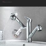 Baterie lavoar, TRENDY’S, pipa mobila , para de dus extractabila, 8692, trendysanitary.ro