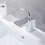 Baterie lavoar TRENDY S, tip cascada, montare chiuveta baie, 5841, trendysanitary.ro