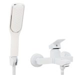 Baterie cada TRENDY S , pipa fixa , montare pe perete , alb mat, 2022, trendysanitary.ro