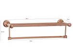 Etajera depozitare prosoape TRENDY’S, montare pe perete ,  rose, 5133, trendysanitary.ro