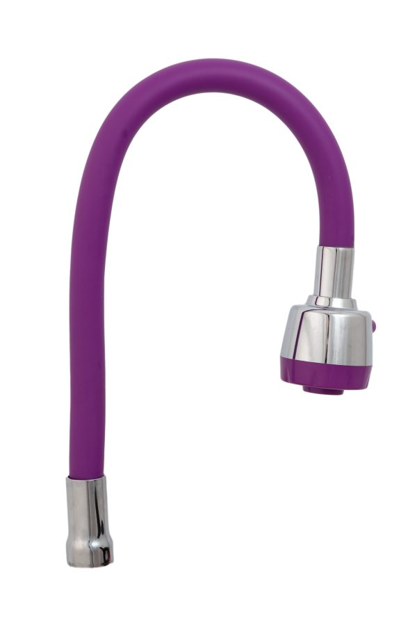 Pipa baterie lebada , flexibila, mov  ,perlator cu doua functii ,TRENDY’S, 1989, trendysanitary.ro