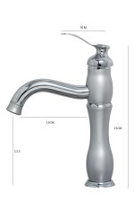 Baterie lavoar inaltime medie , gri, 524, trendysanitary.ro