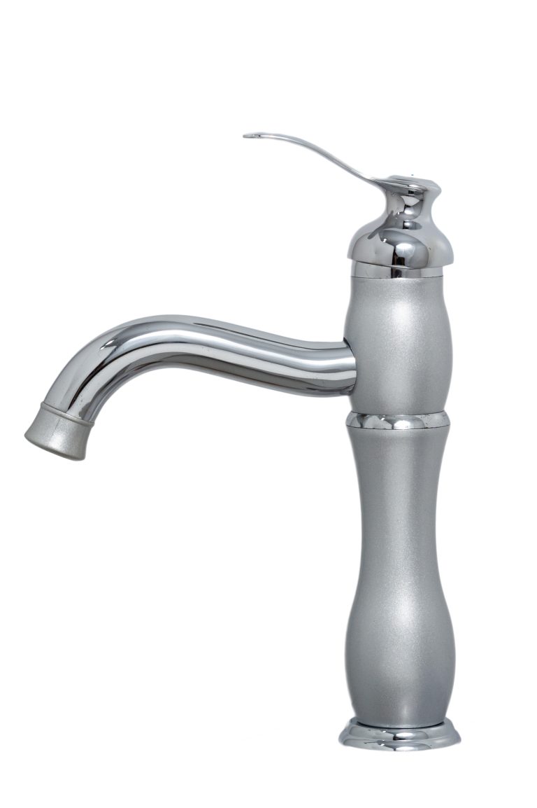 Baterii chiuveta baie, Baterie lavoar inaltime medie , gri, trendysanitary.ro