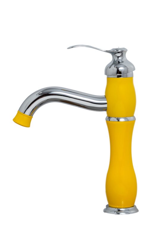 Baterii chiuveta baie, Baterie lavoar inaltime medie , gold, trendysanitary.ro