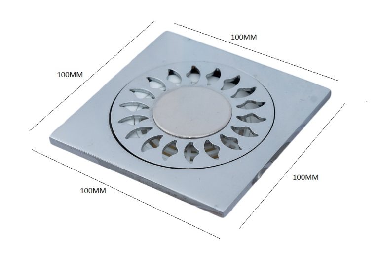 Sifon pardoseala , TRENDY’S, 10×10 cm , inox, 5505, trendysanitary.ro