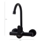 Baterie bucatarie TRENDY’S, prindere pe perete, pipa lebada mobila, 7340, trendysanitary.ro
