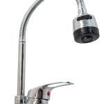Baterie bucatarie,TRENDY’S,pipa flexibila ,crom lucios,perlator cu doua functii, 9666, trendysanitary.ro