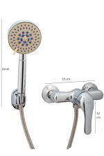 Baterie duș, finisaj crom lucios – TRENDY’S, 1019, trendysanitary.ro
