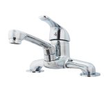 Baterie stativă lavoar, montare pe lavoar, crom lucios – TRENDY’S, 587, trendysanitary.ro