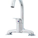 Baterie staiva, prindere pe chiuveta , tip lebada , crom  lucios, 3801, trendysanitary.ro