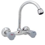 Baterie bucătărie, montare pe perete, comandă dublă, finisaj crom lucios, 7880, trendysanitary.ro