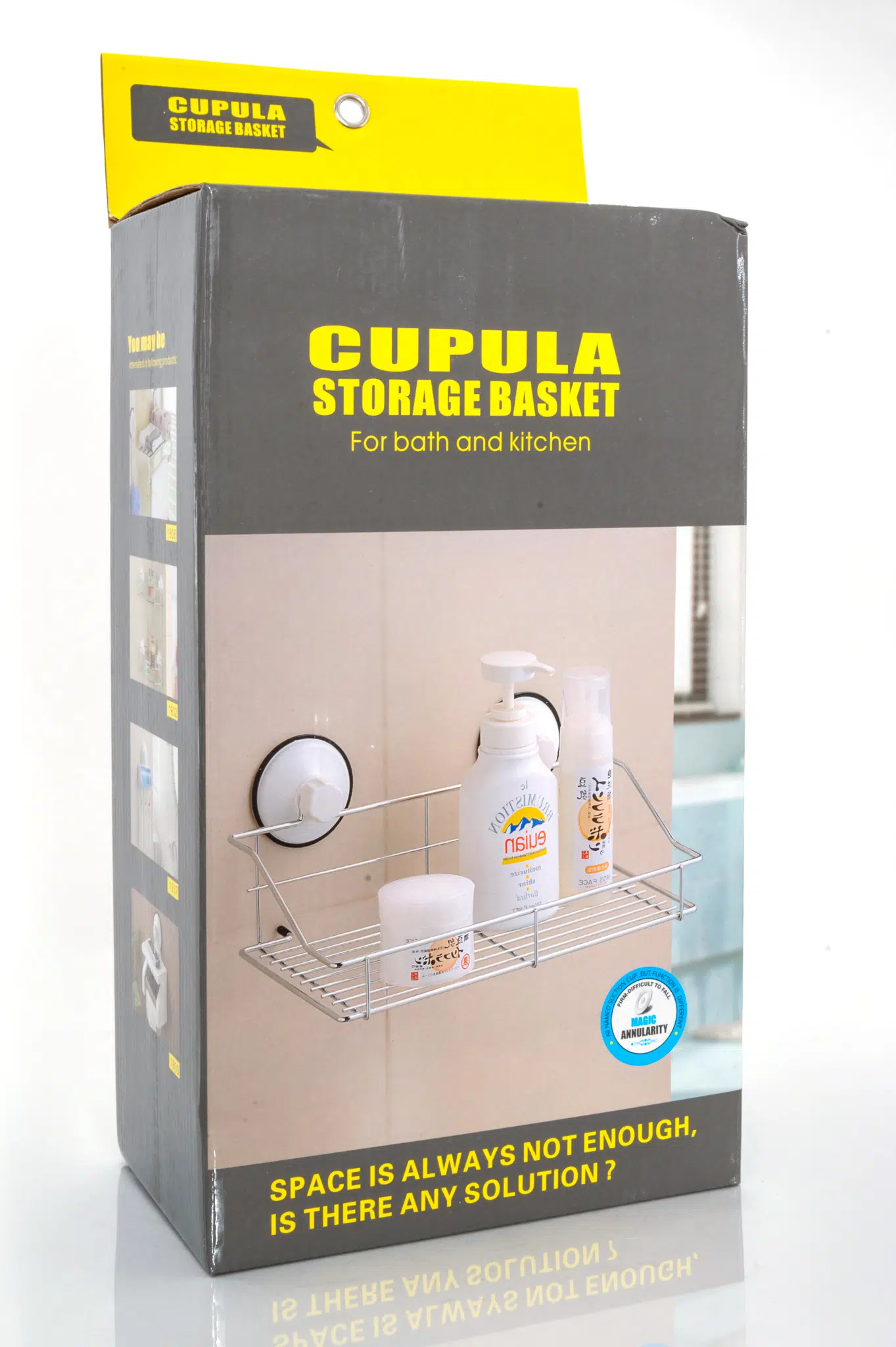Etajera baie cu ventuze , montare perete, 8997, trendysanitary.ro