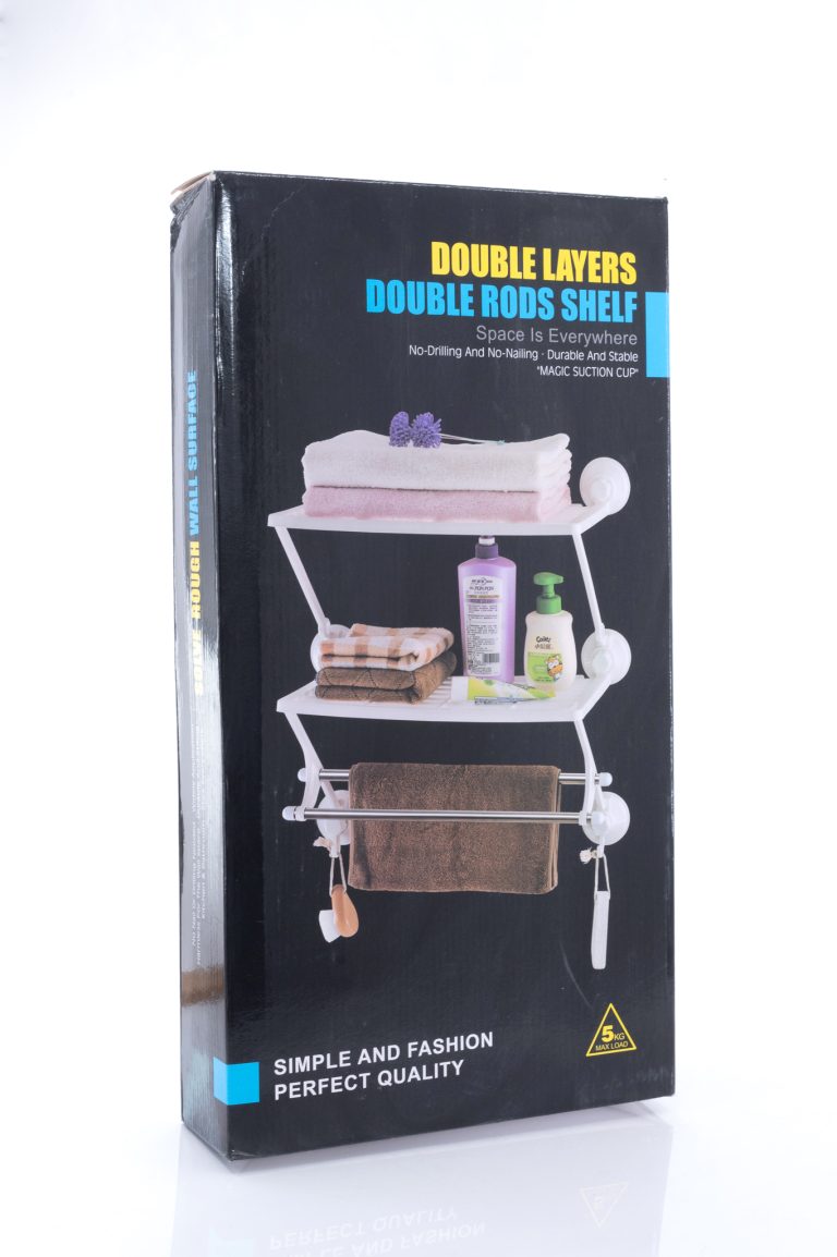 Etajere baie, Etajera dubla cu suport prosop , TRENDY’S, trendysanitary.ro