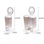 Dispenser sapun lichid , dublu , prindere cu ventuza, 6917, trendysanitary.ro