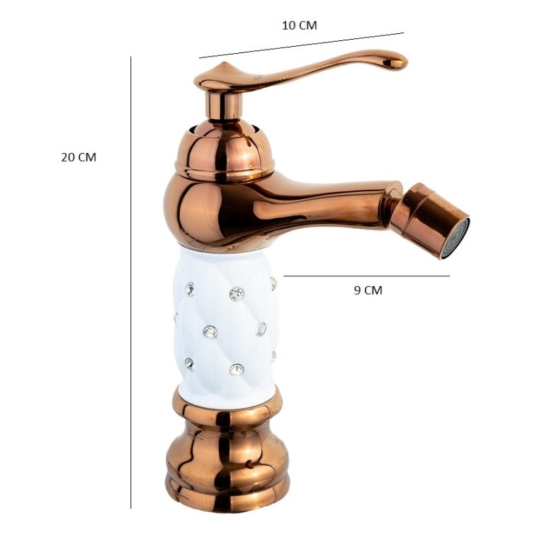 Baterie bideu  TRENDY’S, rose-gold, 297, trendysanitary.ro