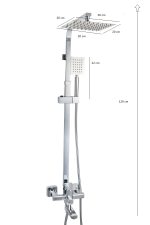 Coloana de dus TRENDY’S, cu trei functii, 7945, trendysanitary.ro