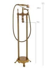 Baterie cada freestanding ,TRENDY’S, bronz antichizat cu broderie, 3539, trendysanitary.ro