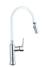 Baterie bucatarie TRENDY S,tip lebada , white- chrom, 4259, trendysanitary.ro