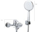 Baterie cada TRENDY’S, pipa fixa, 2811, trendysanitary.ro