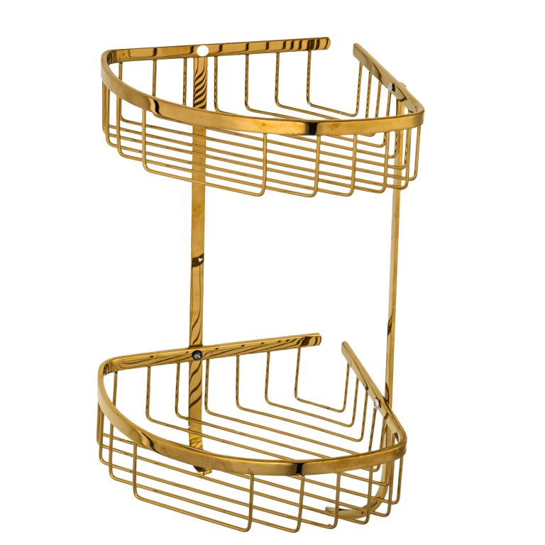Etajere baie, Etajera baie TRENDY’S dubla ,gold 35 CM X 30 CM, trendysanitary.ro